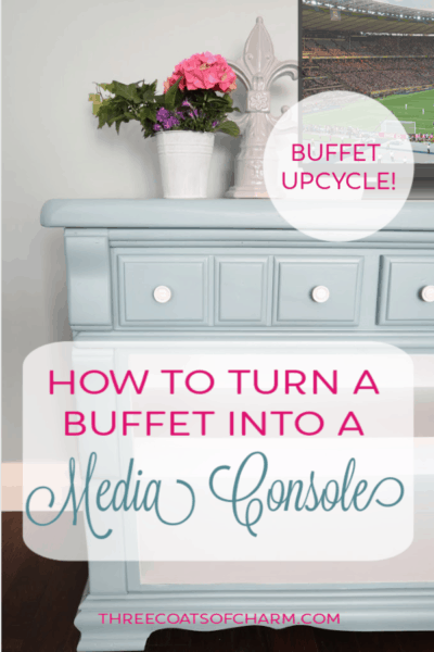 How to turn a buffet into a media or tv stand in 5 easy steps