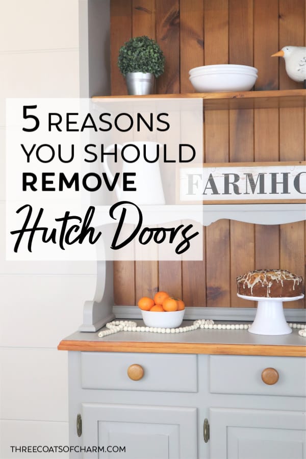 5 reasons to remove doors from a hutch. How to remove buffet/hutch doors.
