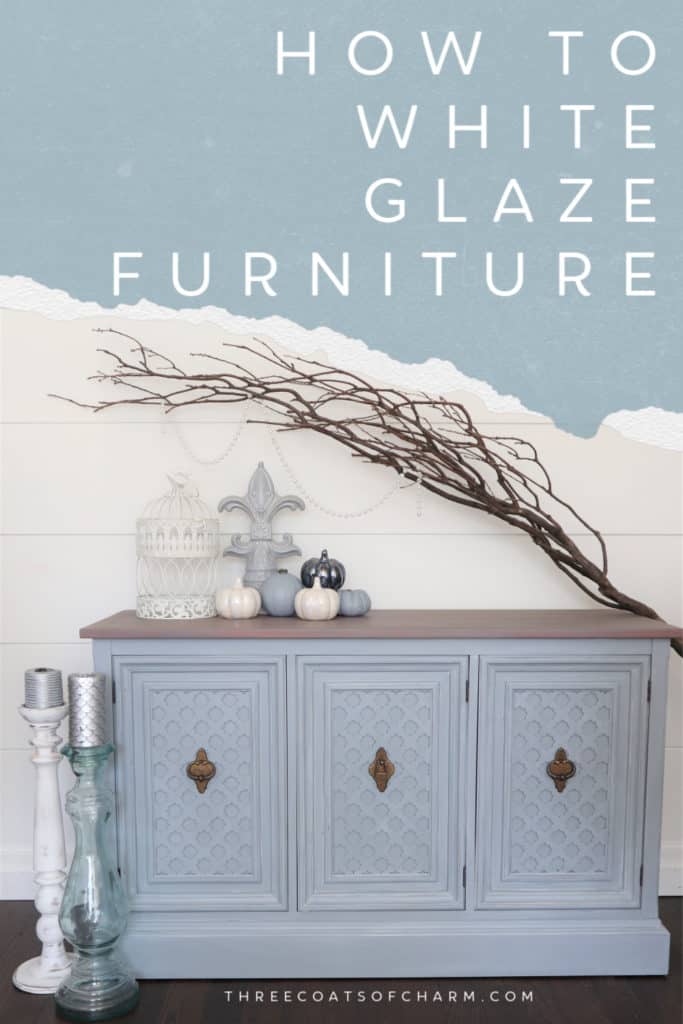 How to glaze furniture with white glaze to highlight its details.