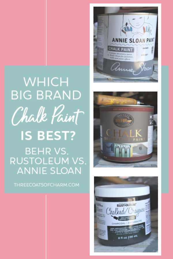 Rustoleum chalk paint review compared with Annie Sloan Chalk Paint and Behr
