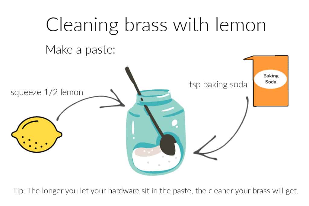 cleaning brass with lemon